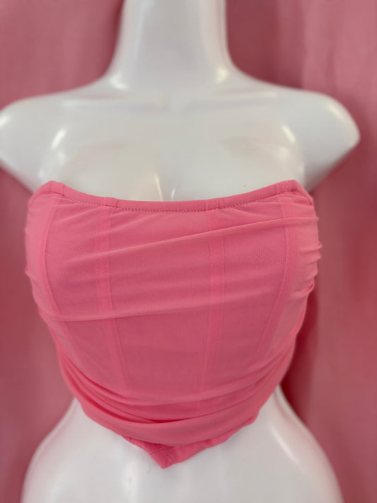 Pink corset top