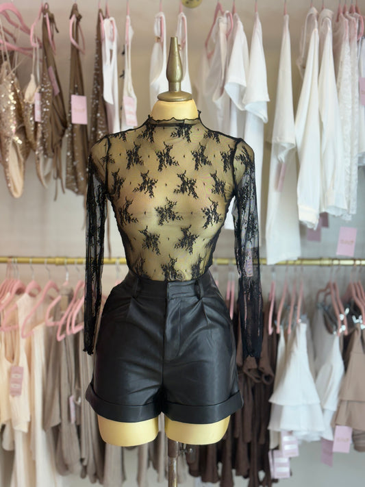 Black lace top