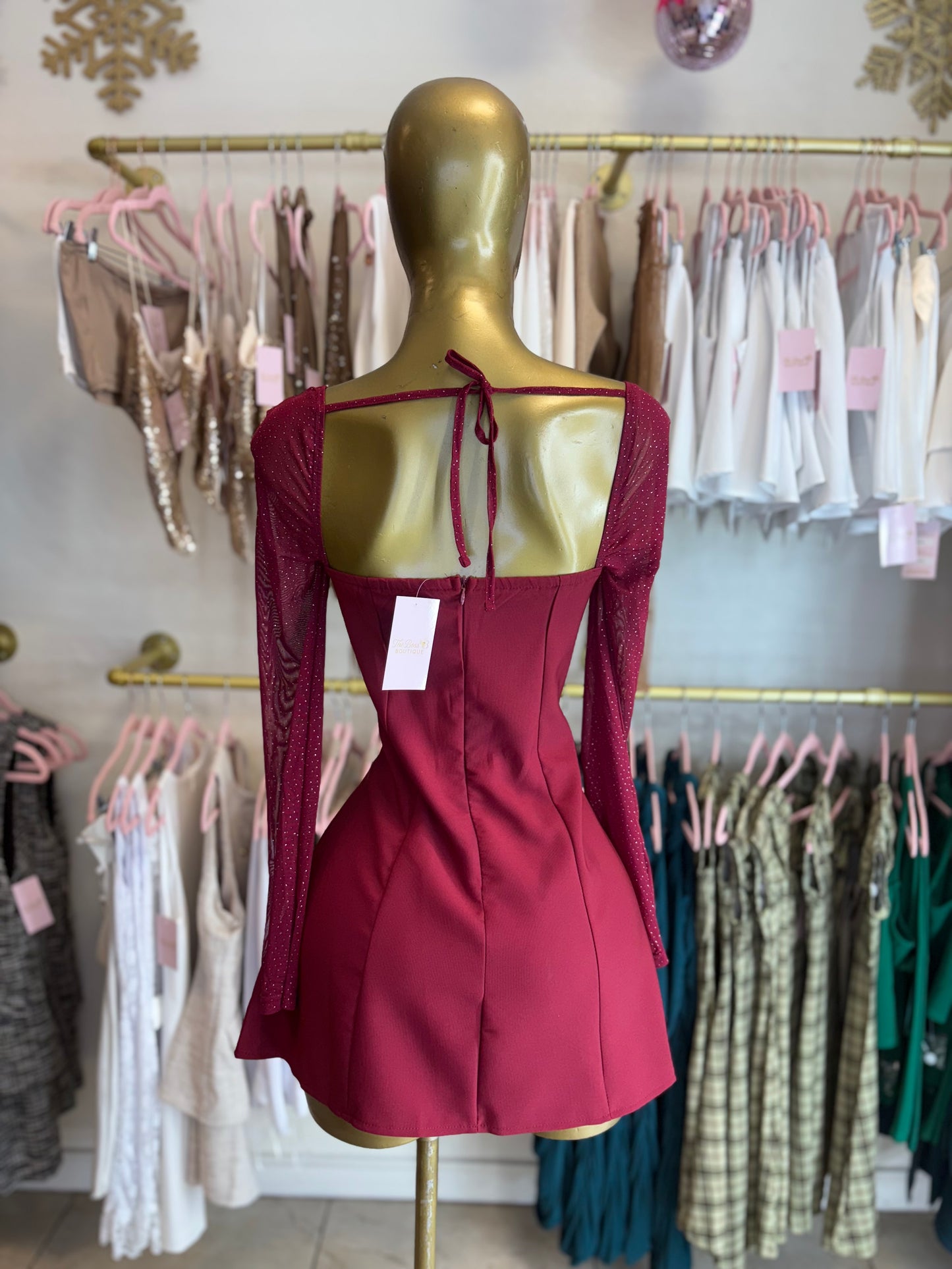 Crimson Sparkle Dress