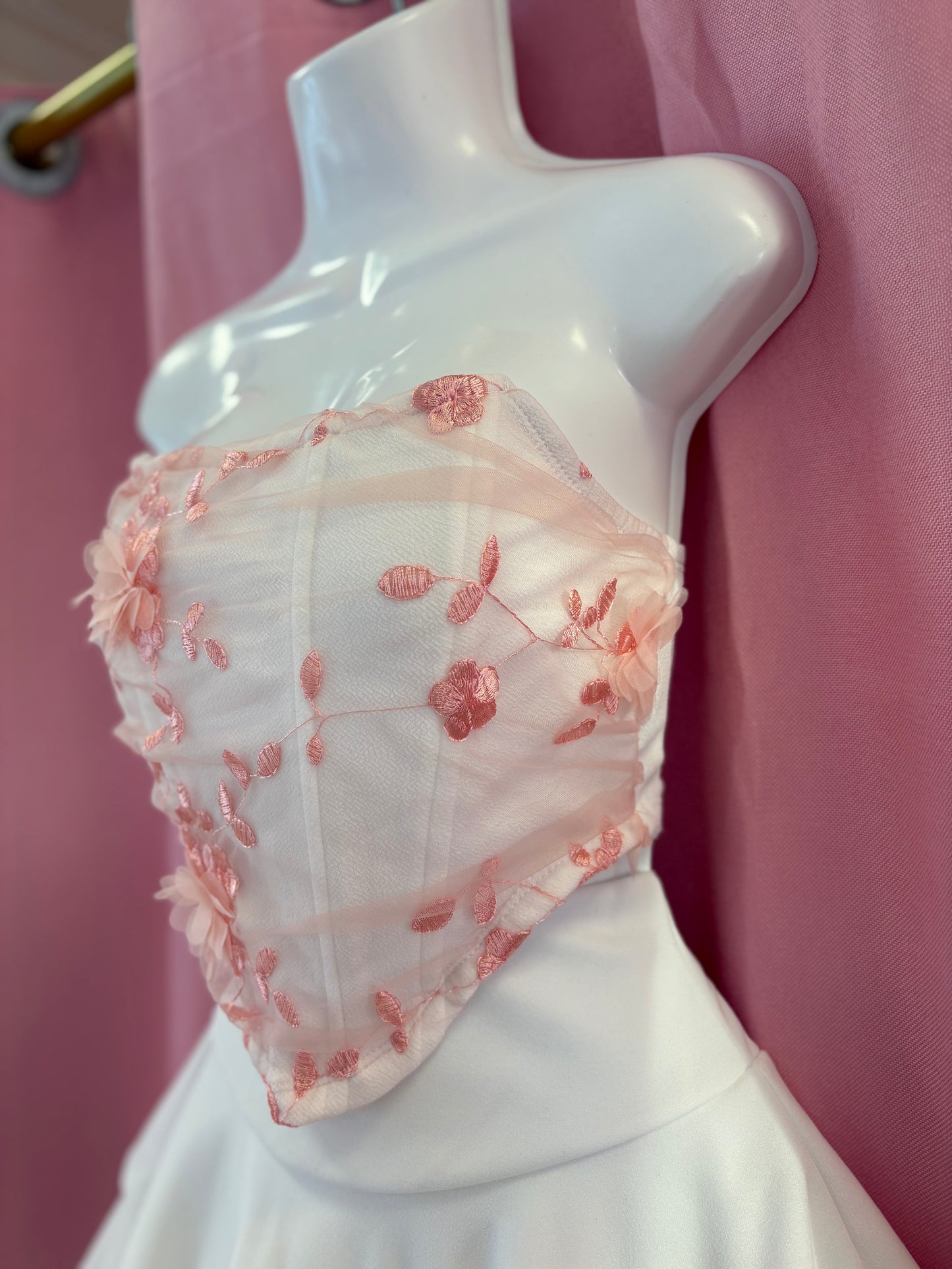 Pink blossom corset