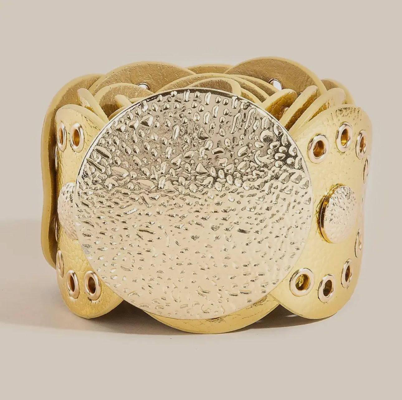 Gold outlaw western belt