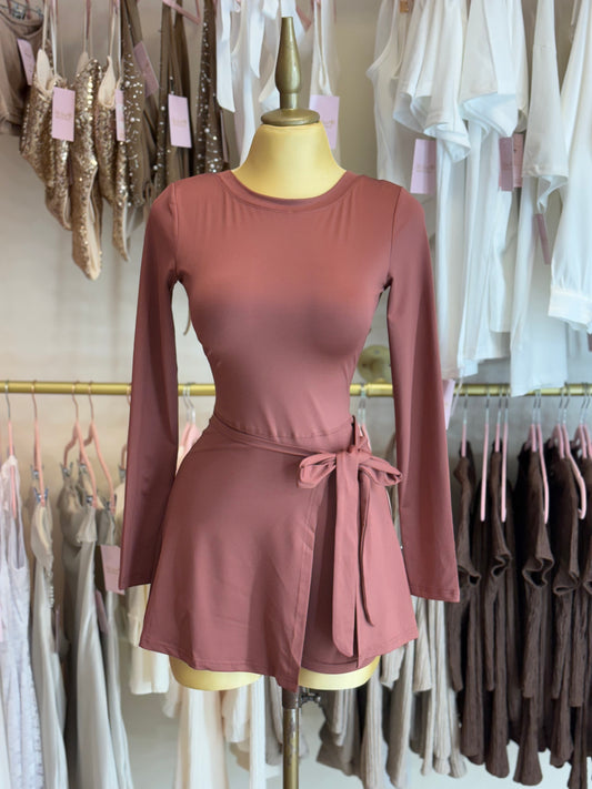 Rose sporty glam dress long sleeve