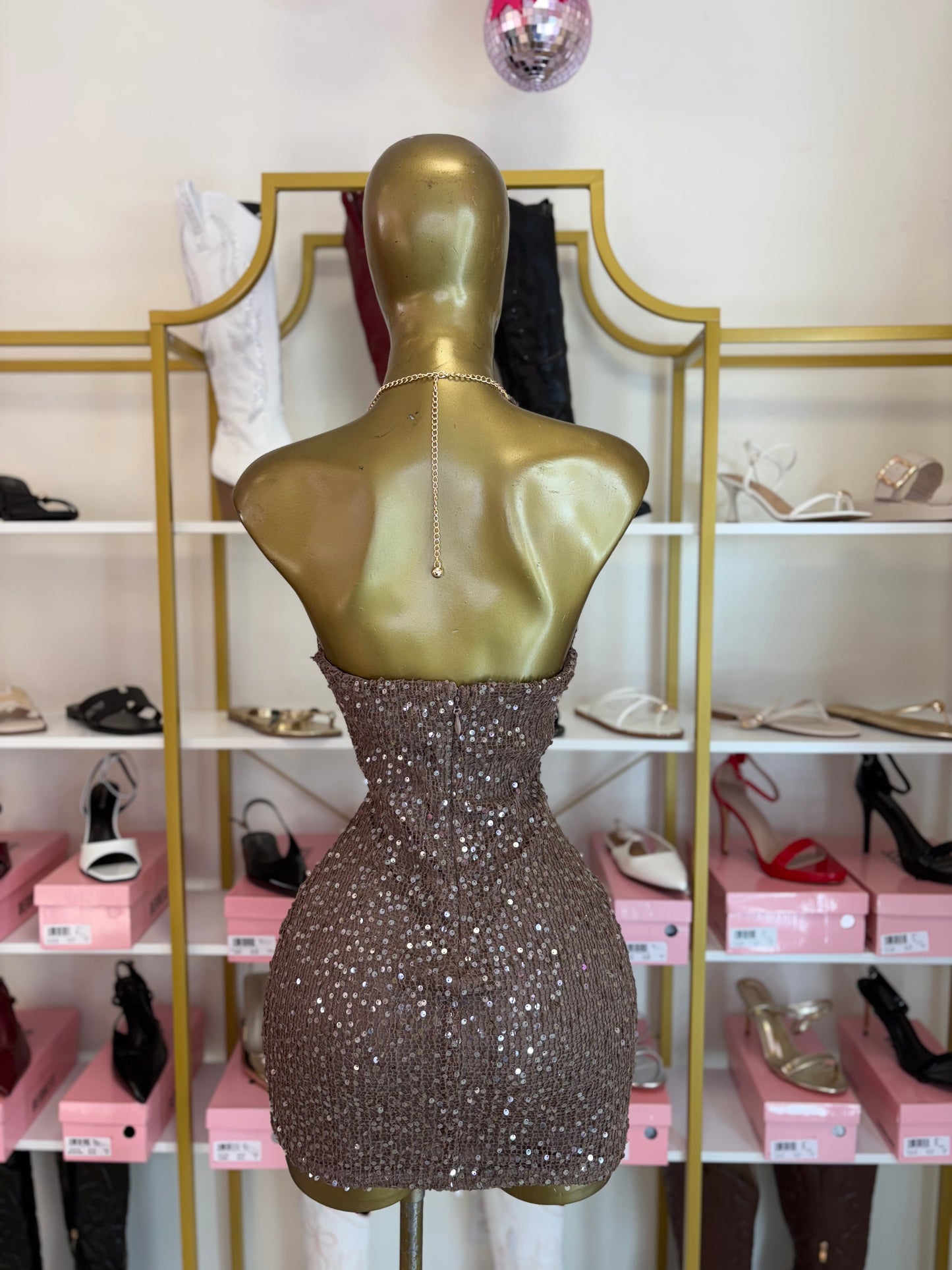 Champagne Nights Mini Dress