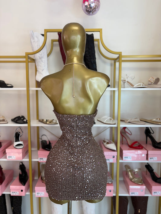 Champagne Nights Mini Dress