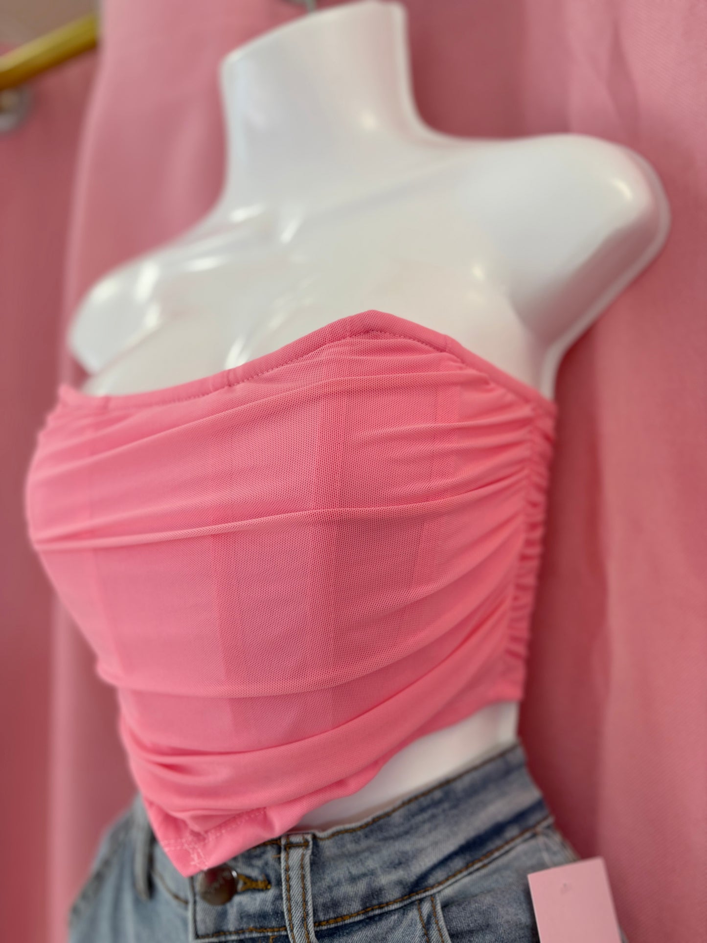 Pink corset top