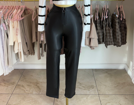 Black leather pants