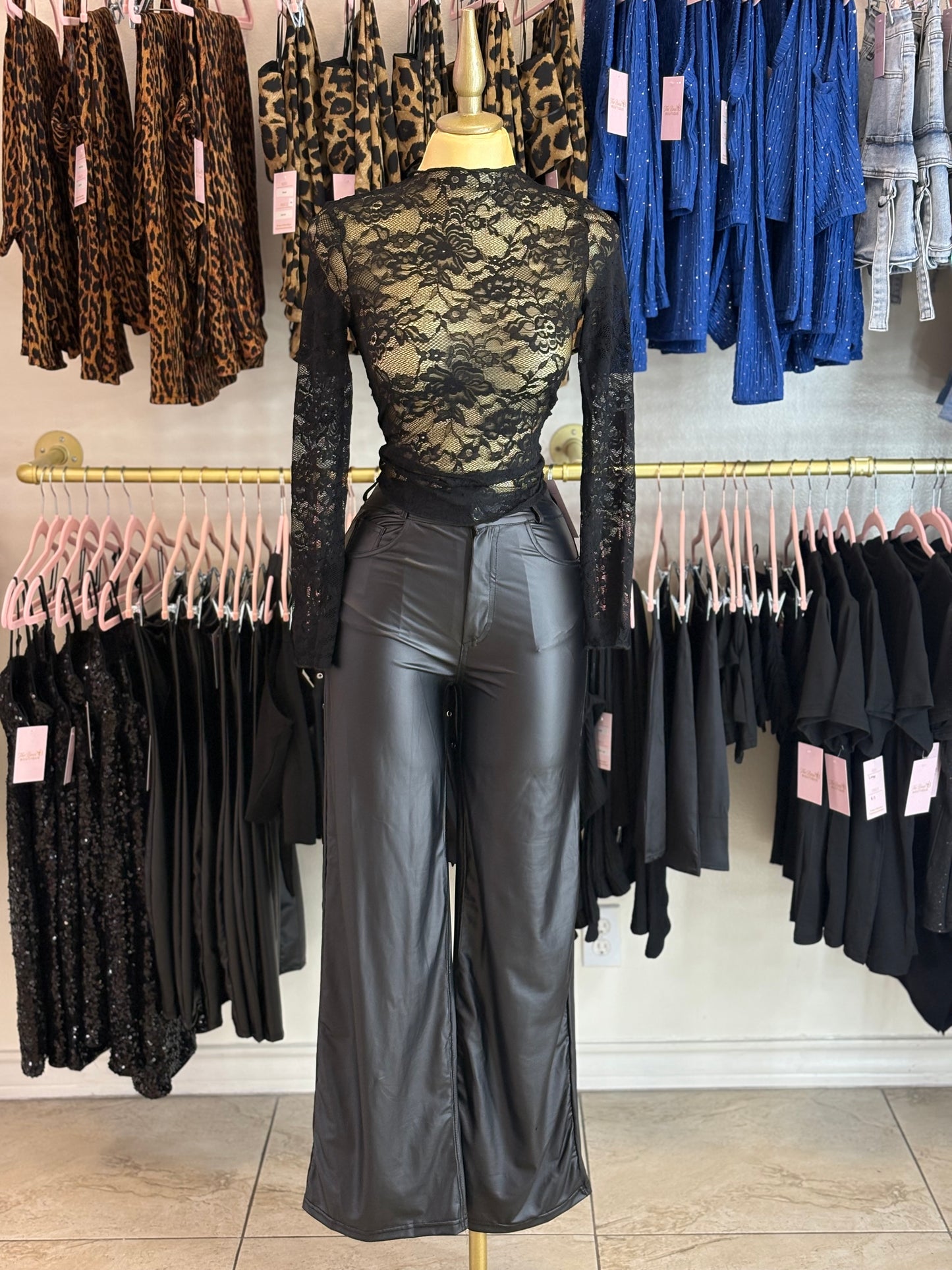 Black Long Sleeve Lace top