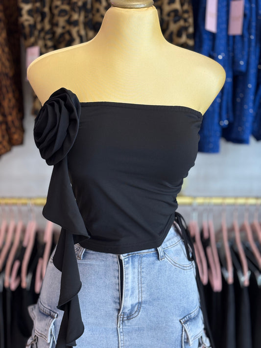 Black Flower top