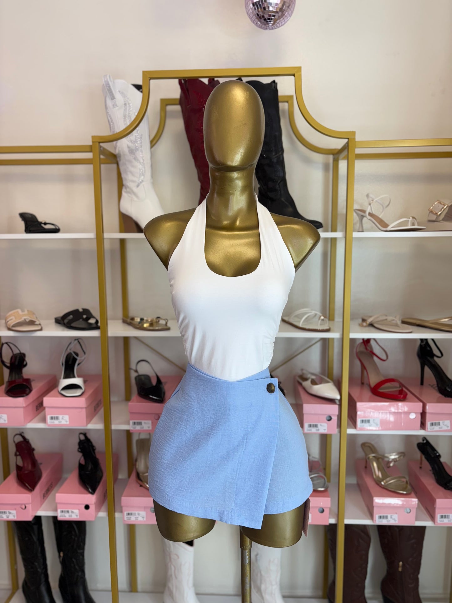 Halter white Top