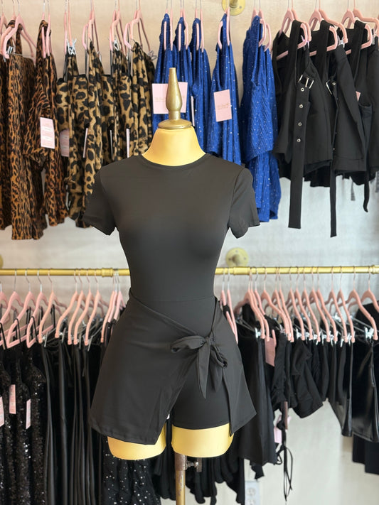 Black sporty glam dress