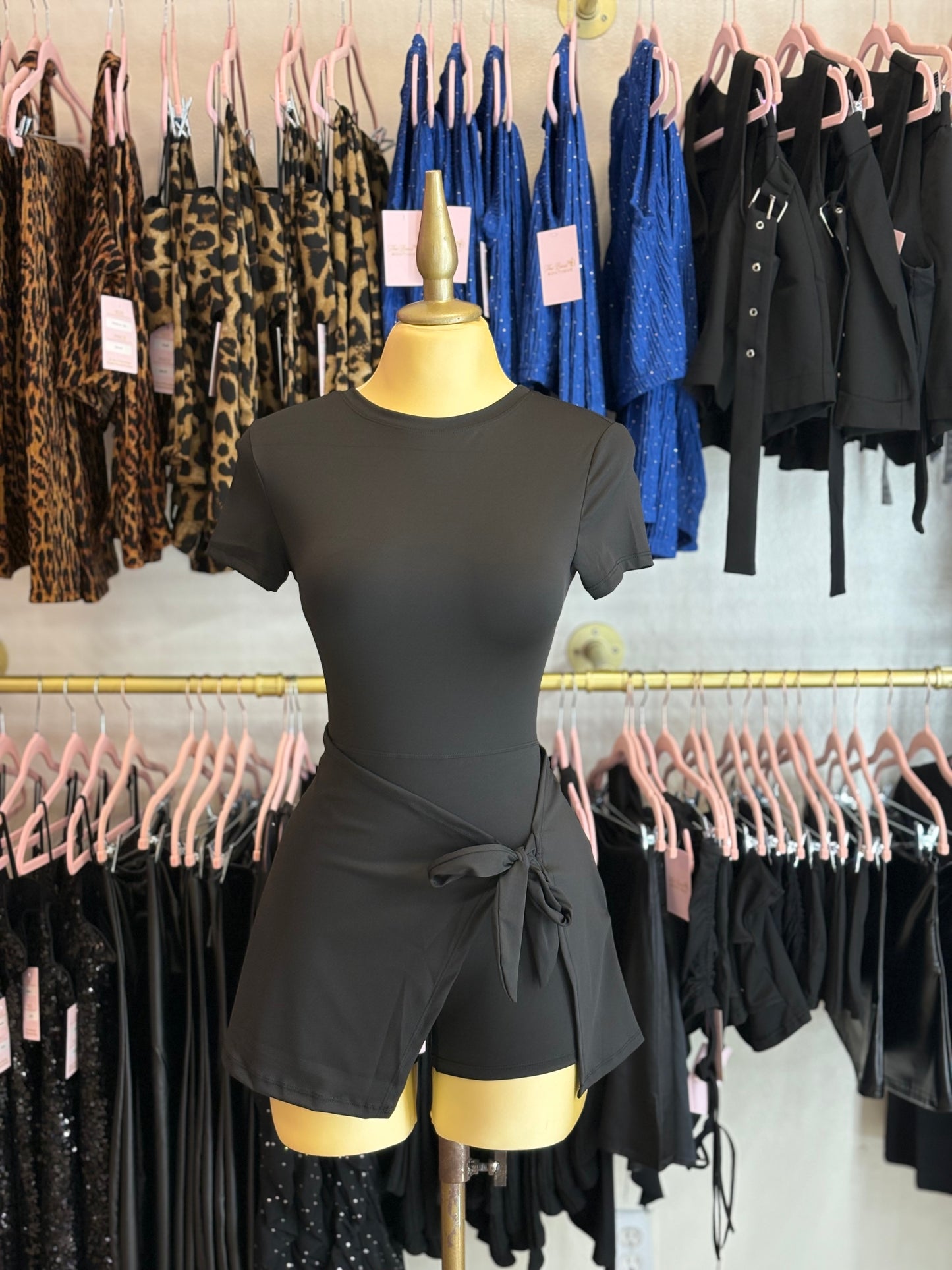 Black sporty glam dress