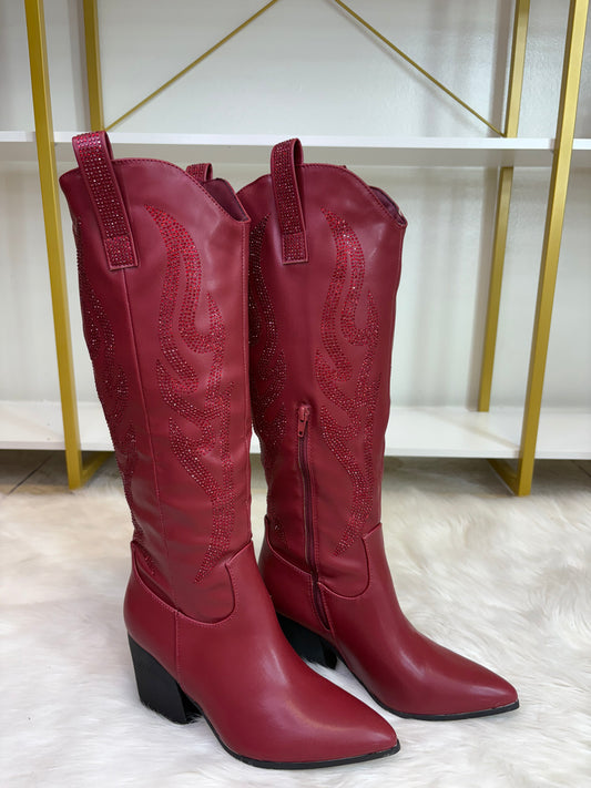 Adaline Western Boots - RED