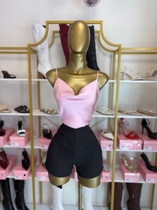 Luxe Satin Cami - Pink