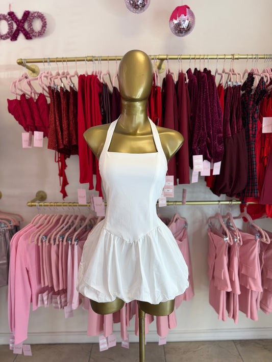 Sweetheart Bubble Dress – White