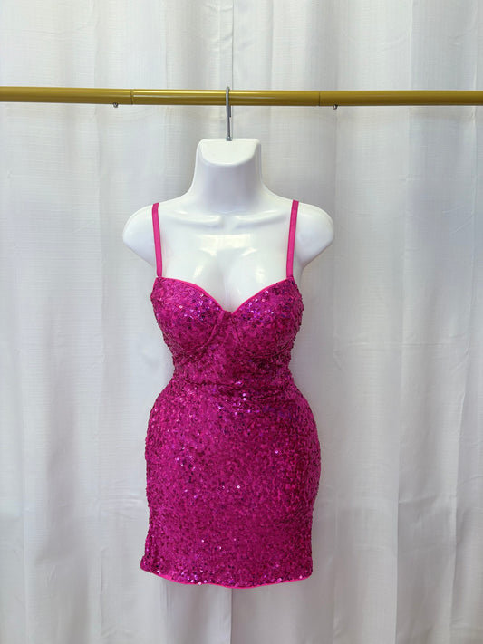 Magenta muse mini dress