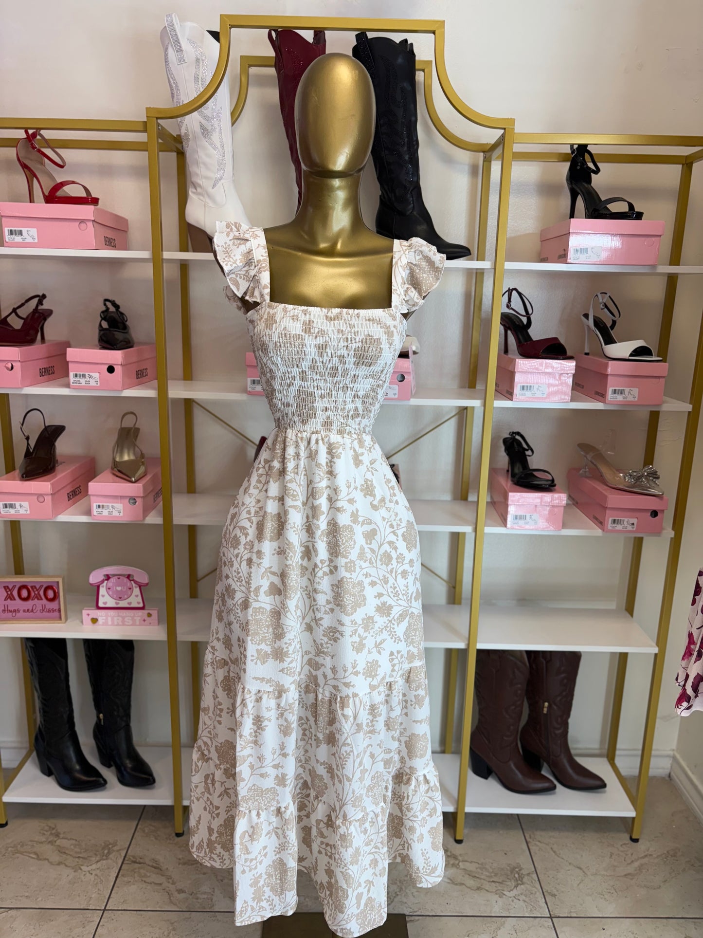 Soft Sands Floral Dress