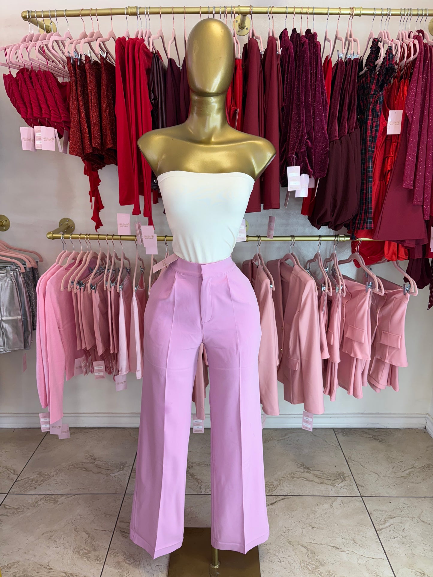 Pretty in pink trousers