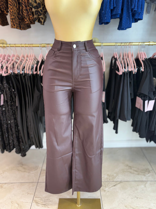 Brown Leather Pants