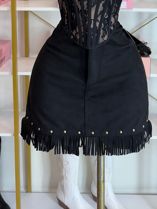 Midnight Fringe Skirt