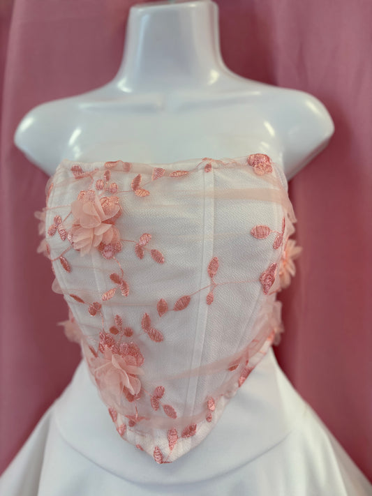Pink blossom corset