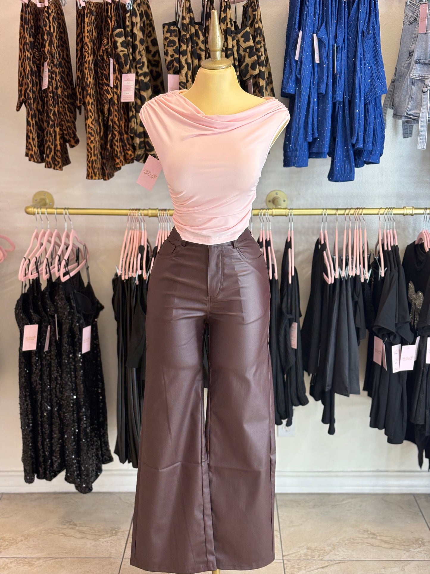 Pink Draped Darling Top