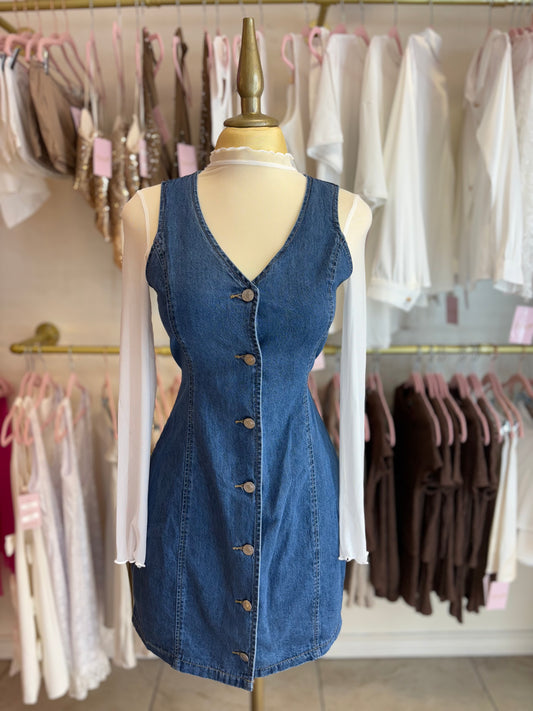 Denim Button Up Dress
