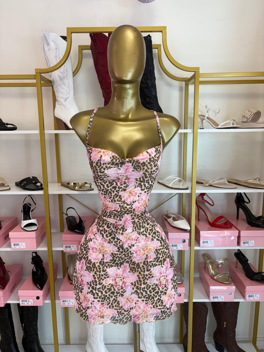 Pink Petal Leopard Mini