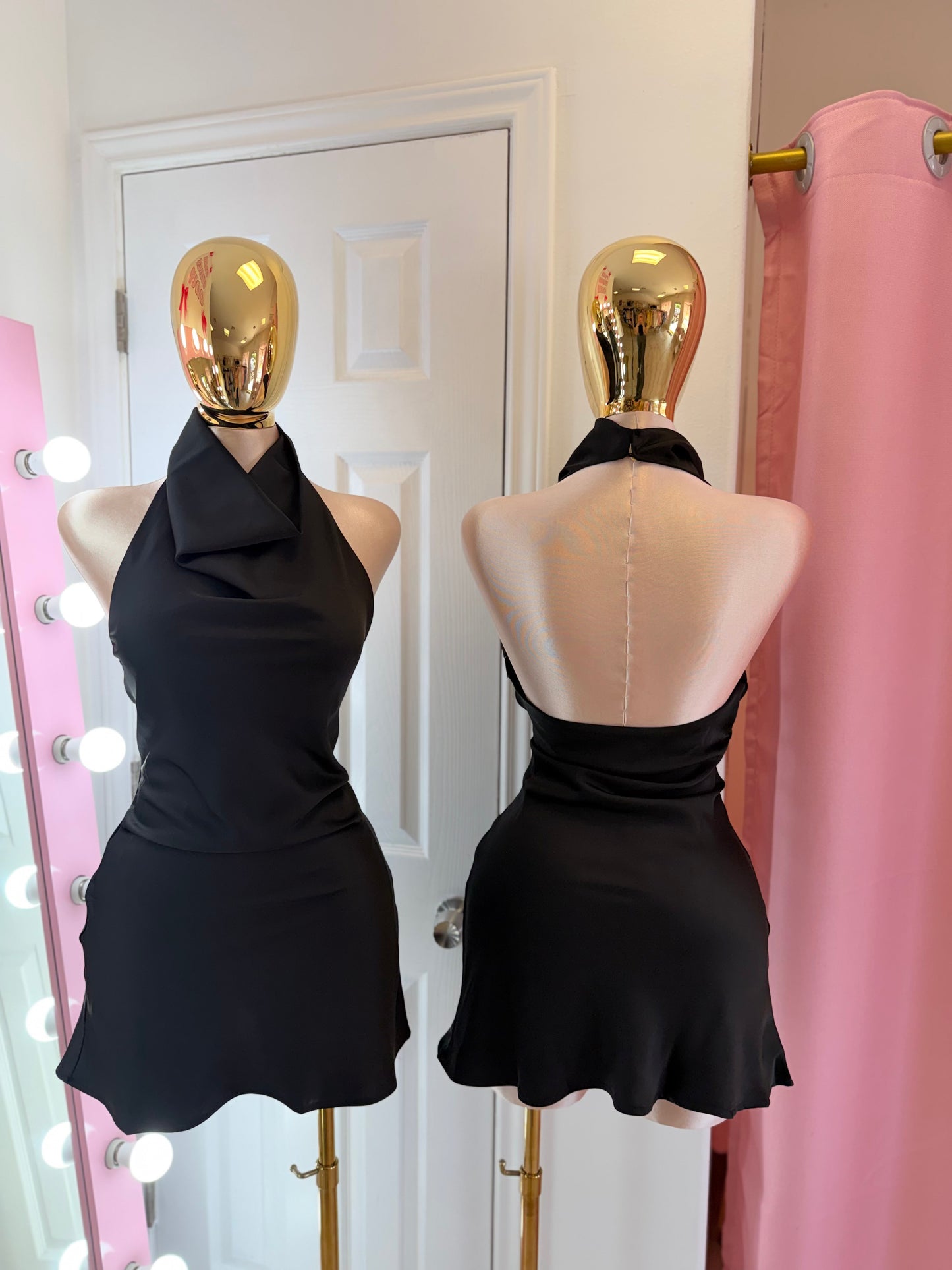 ✨RESTOCK✨ Noir Elegance Satin Dress