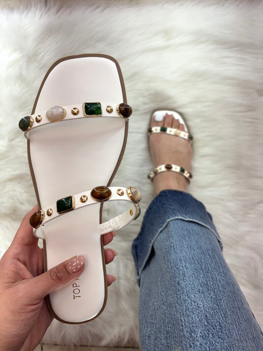 Gelato Jewel Sandal Blanc