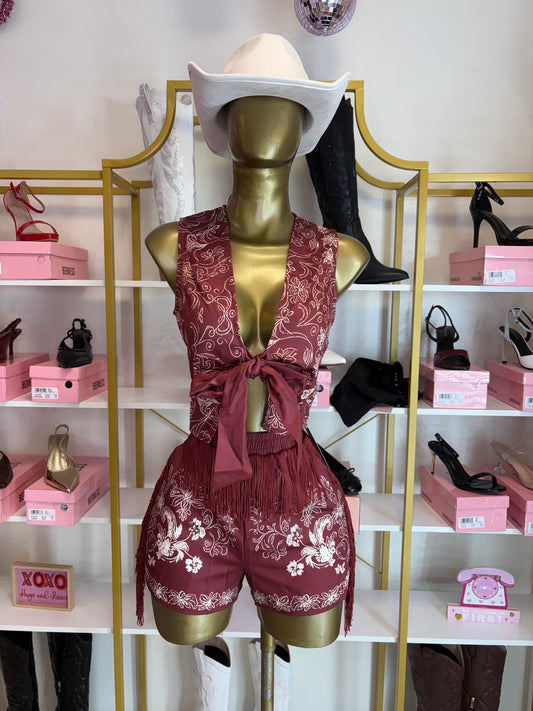 Desert Rose Fringe Set