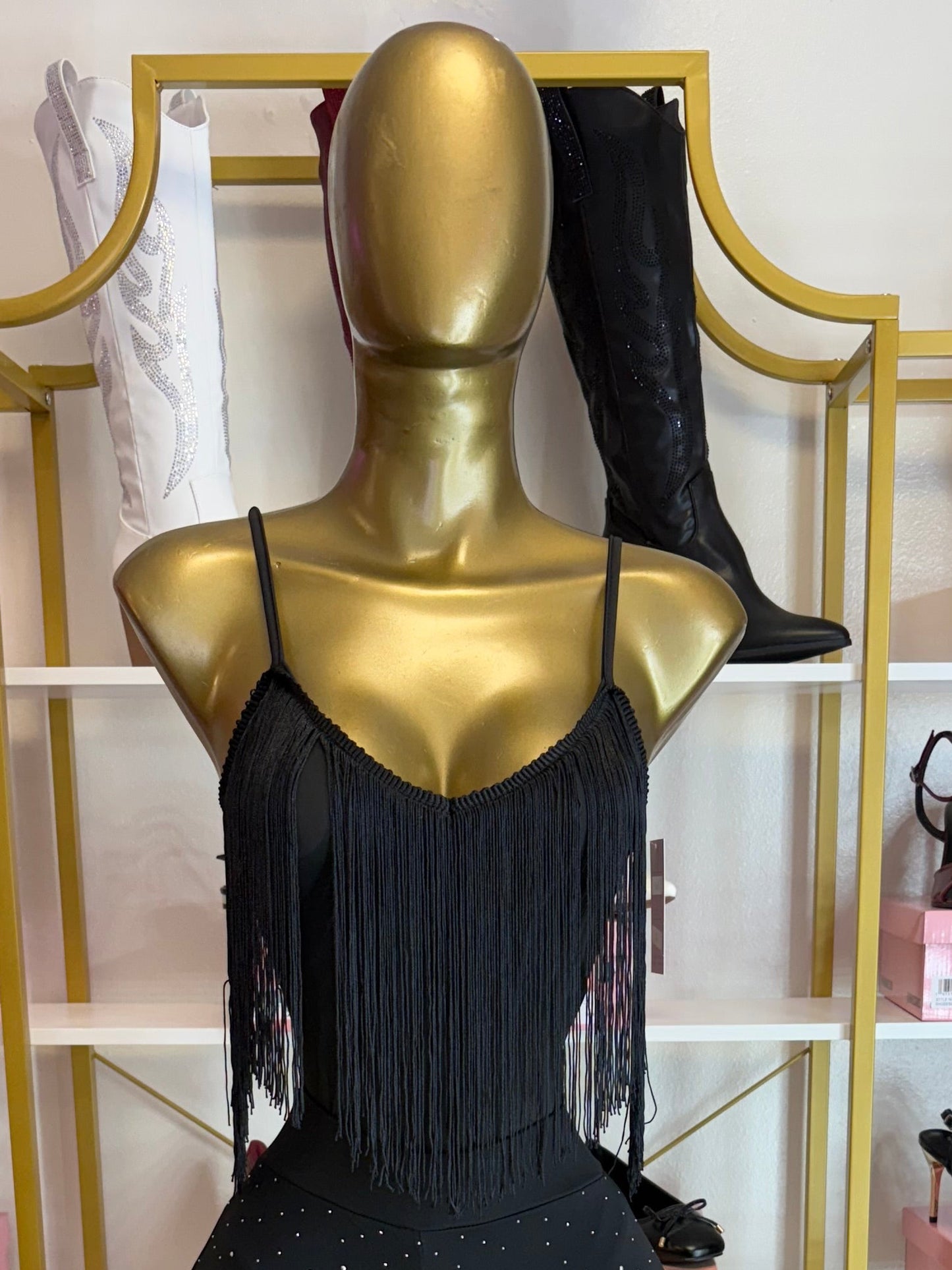 Midnight Mirage Fringe Bodysuit