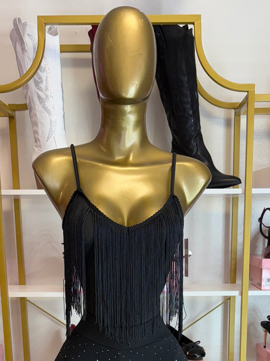 Midnight Mirage Fringe Bodysuit