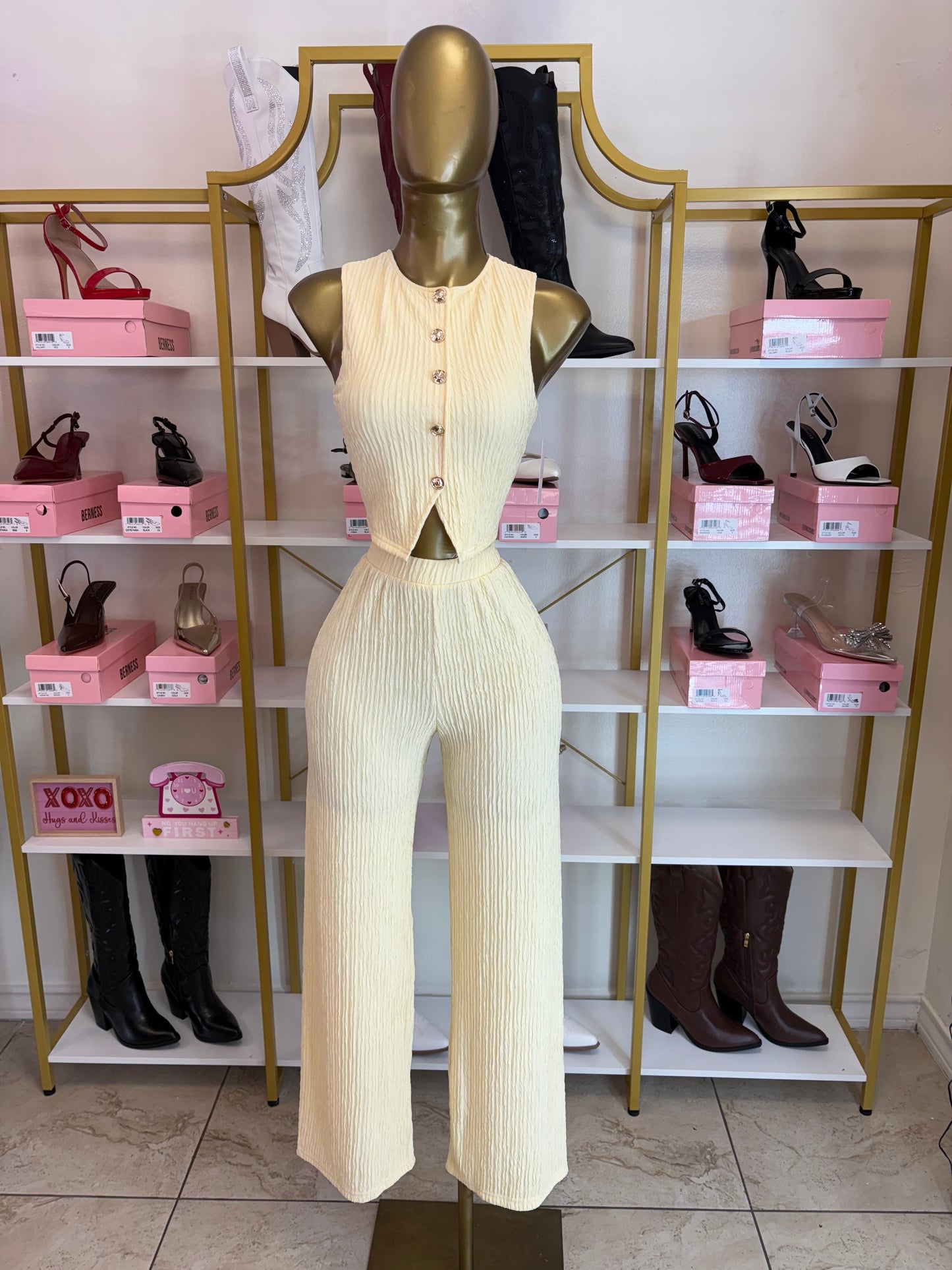 Crinkle Chic Set – Butter Yellow