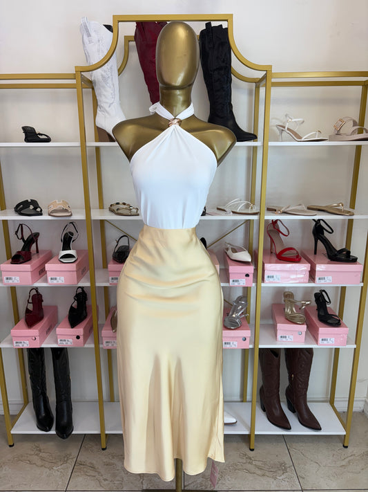 Butter Glow Satin Skirt