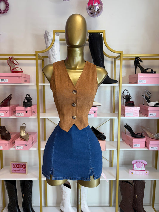 Cowgirl Classic Vest- Brown