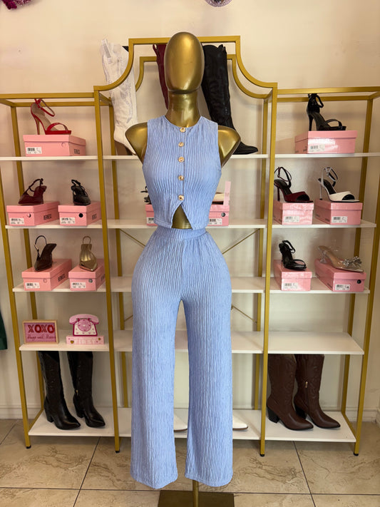 Crinkle Chic Set – Sky Blue