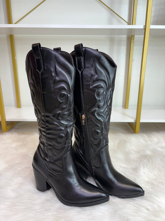 Arizona Western Boots- BLACK