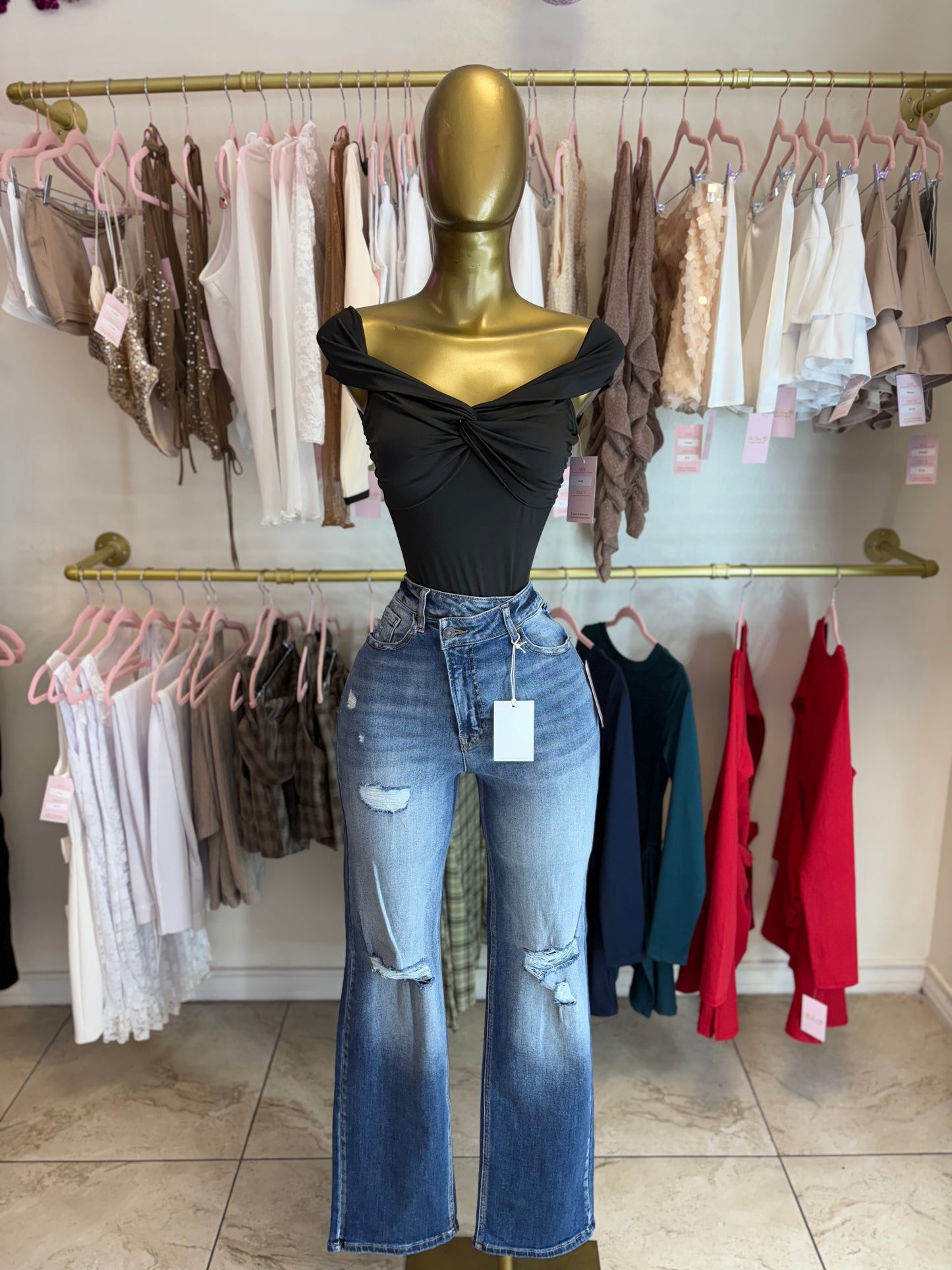 Black Off shoulder bodysuit
