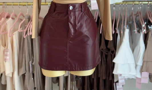 Wine Lux Skirt
