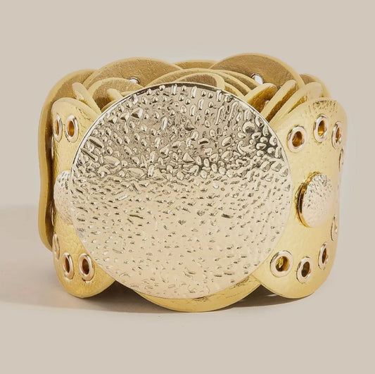 Gold outlaw western belt