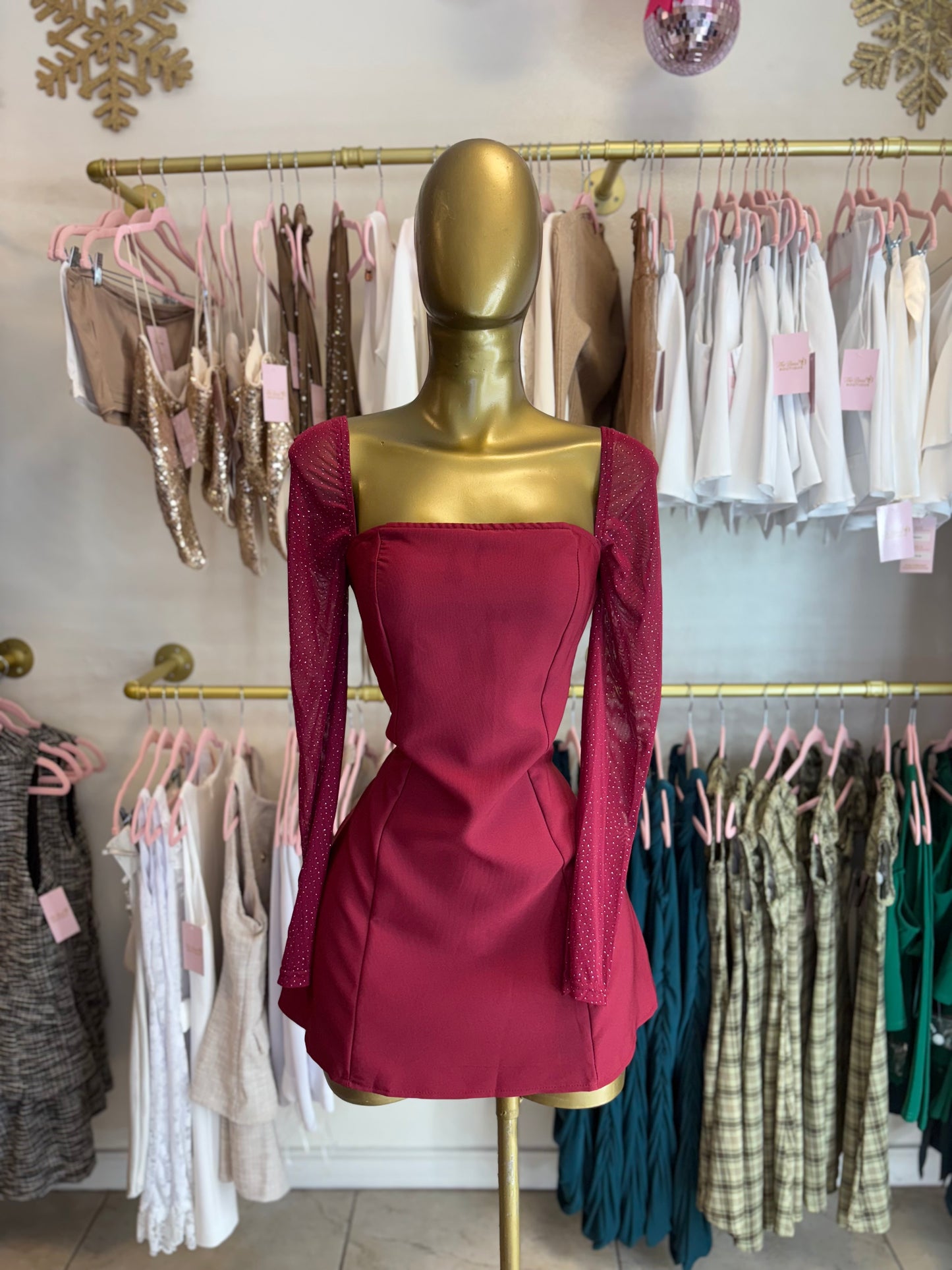 Crimson Sparkle Dress