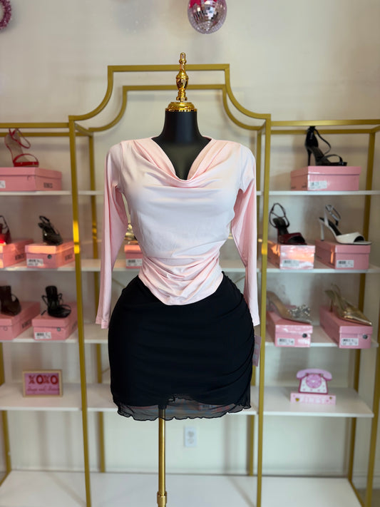 Forever Yours Drape Top - pink plus size