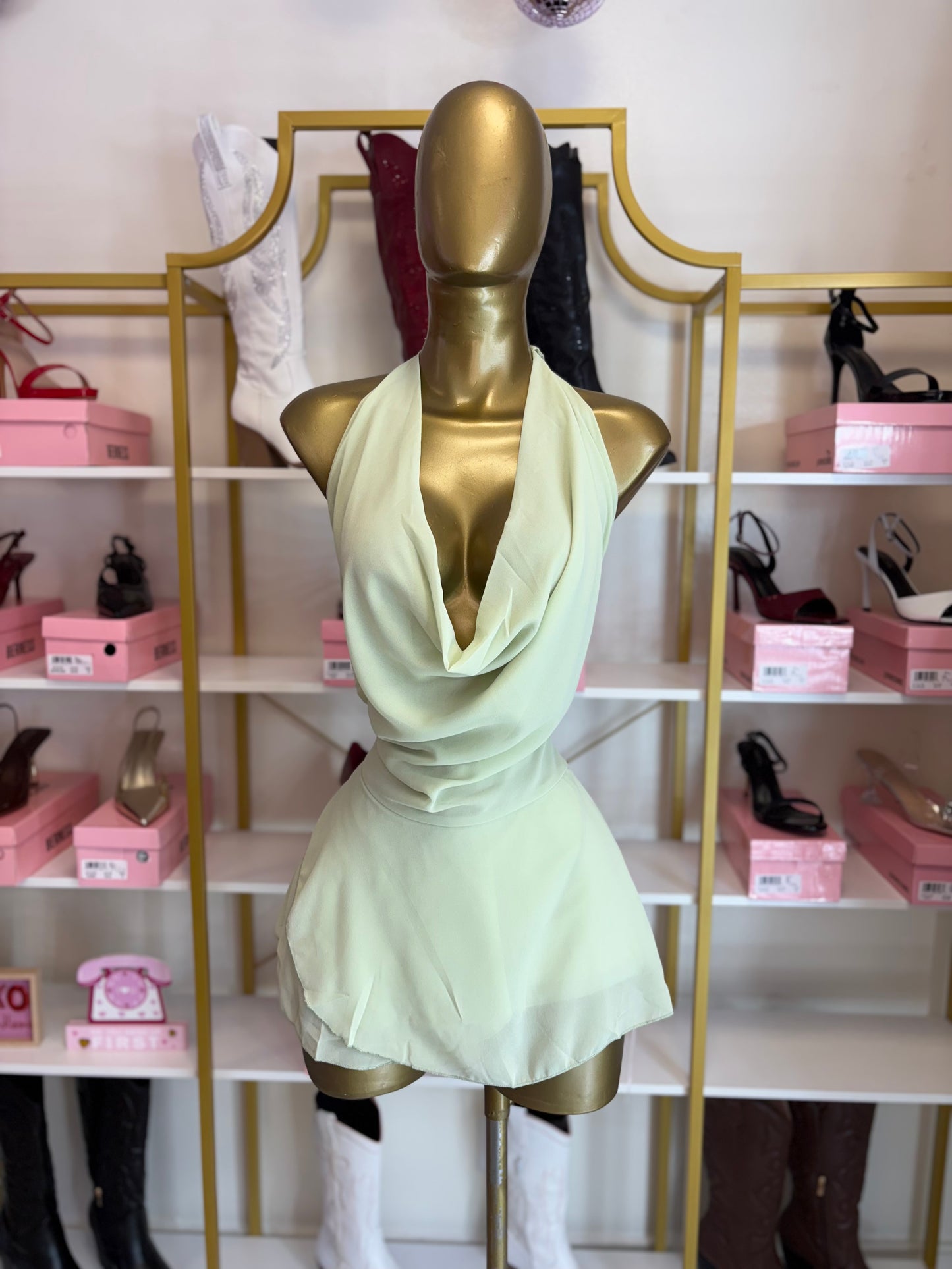 Golden Hour Halter Mini – Mint