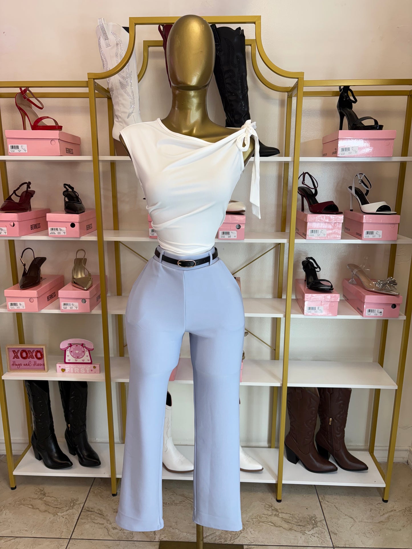 Sleek Sculpt Pants - Sky Blue