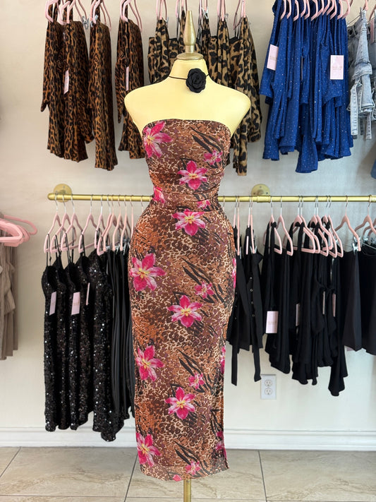 Tropical Leopard Dress