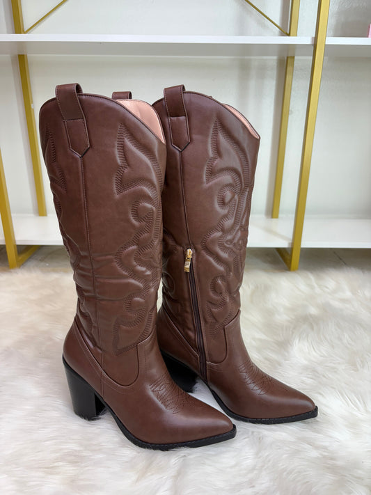 Arizona Western Boots-BROWN