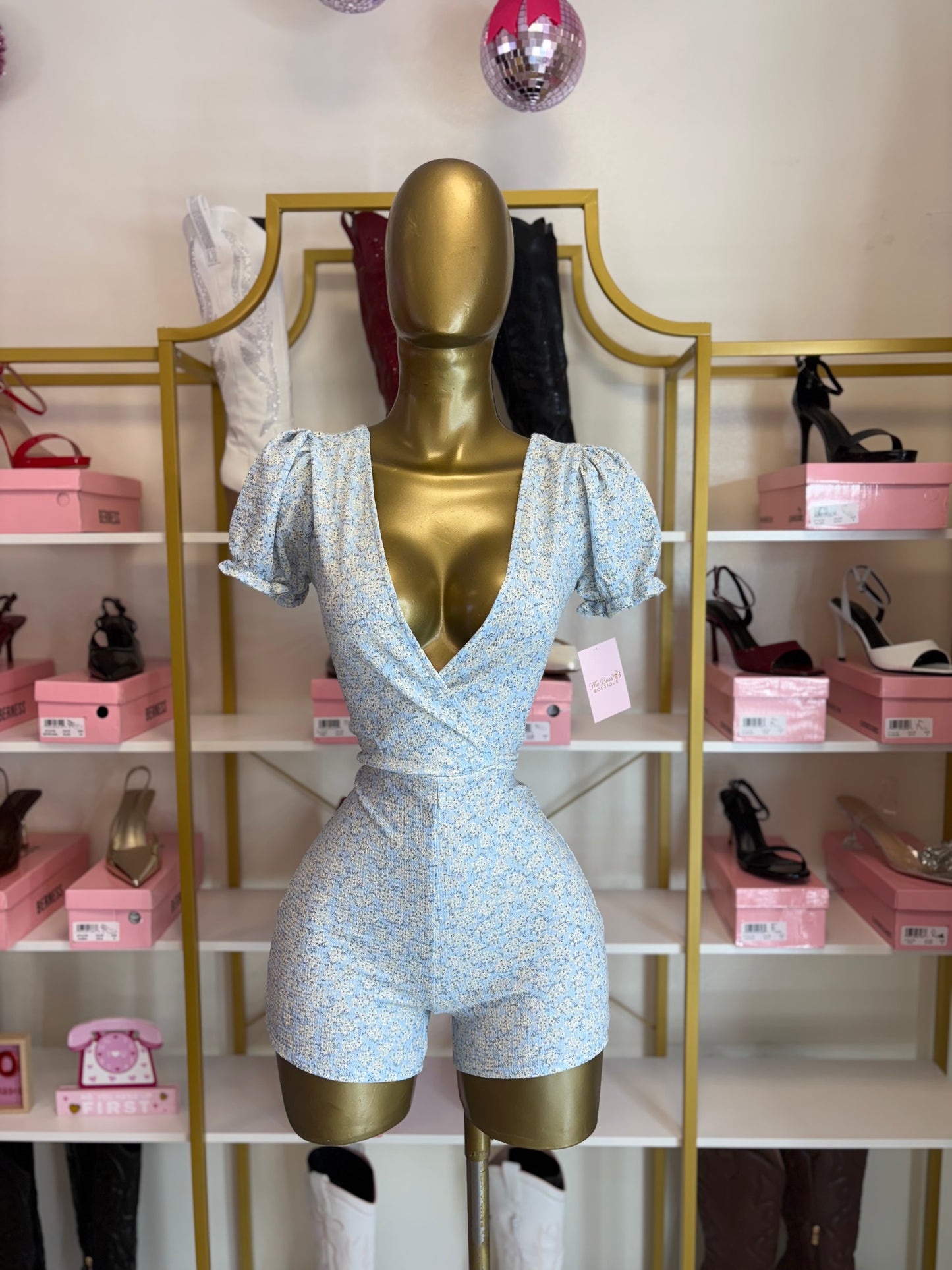 Daisy Daydream Romper – Sky Blue