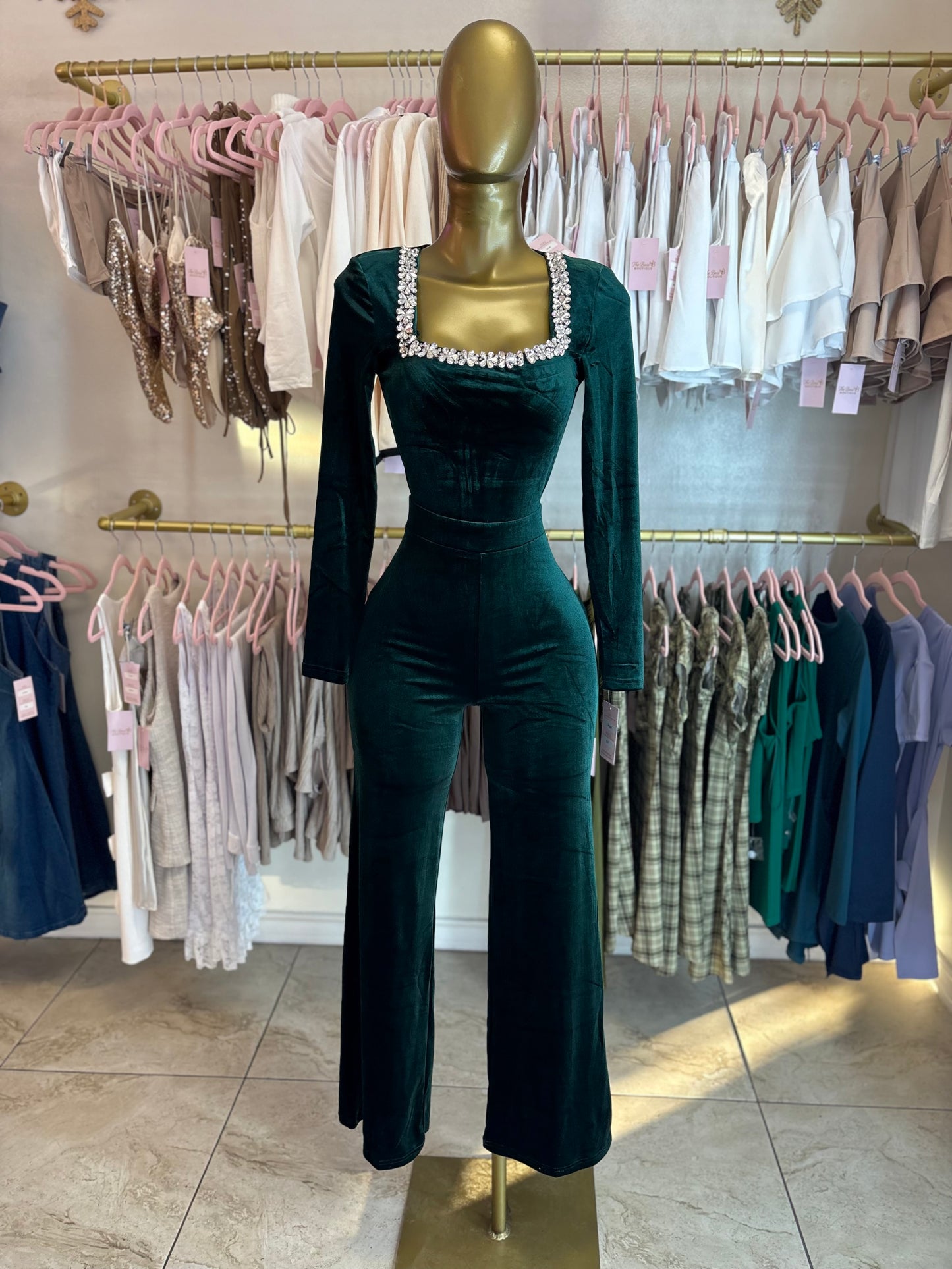 Velvet Emerald Jumpsuit