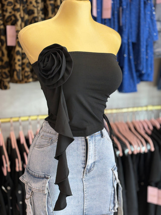 Black Flower top