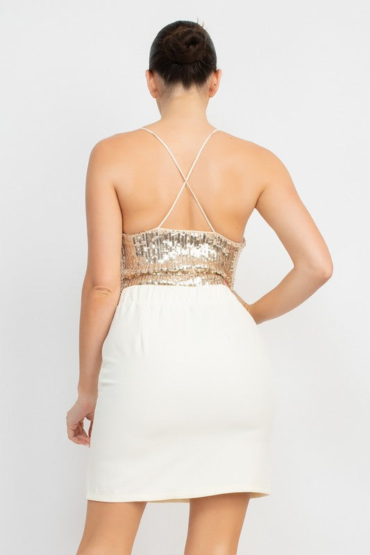 Champagne sequin top